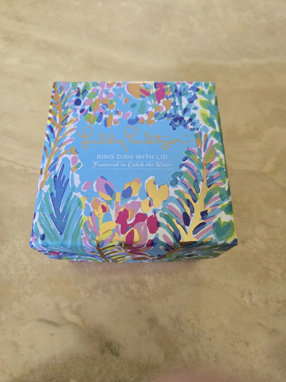 Lilly Pulitzer Ring Dish With Lid - Multicolor